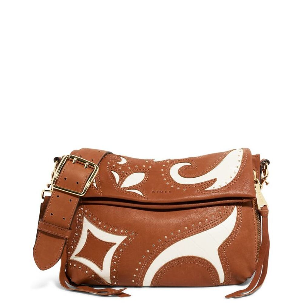Aimee Kestenberg Bali Double Entry Leather Hobo Bag